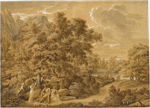 Joseph Koch's Landscape with the Choice of Heracles 
