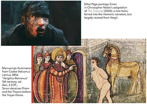 Elliot Page portrays Sinon in Nolan's Odyssey *2026. 
