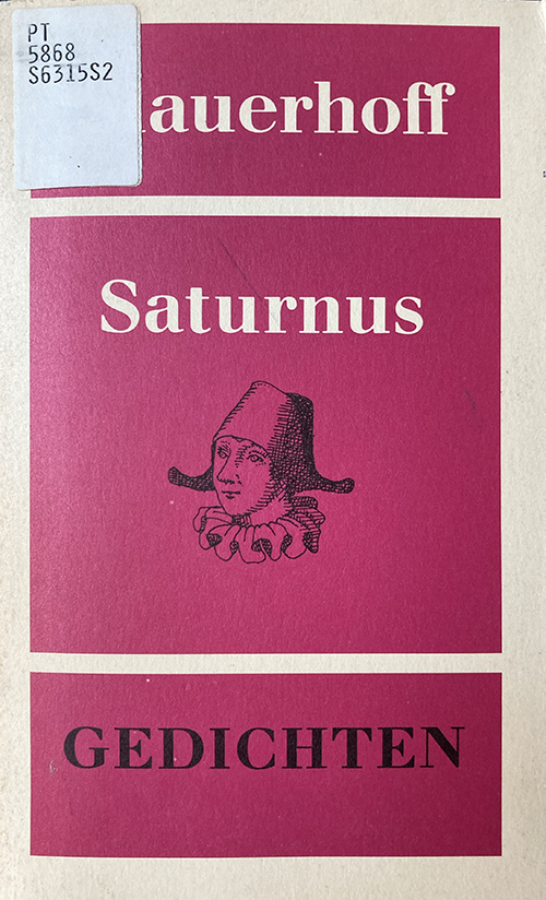Bookcover of Slauerhoff's Cronus, collection of poems. 